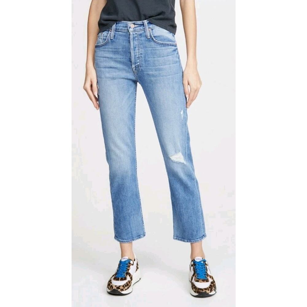 MOTHER The TOMCAT Ankle Jeans 26 Let's Kick It Wash Distressed